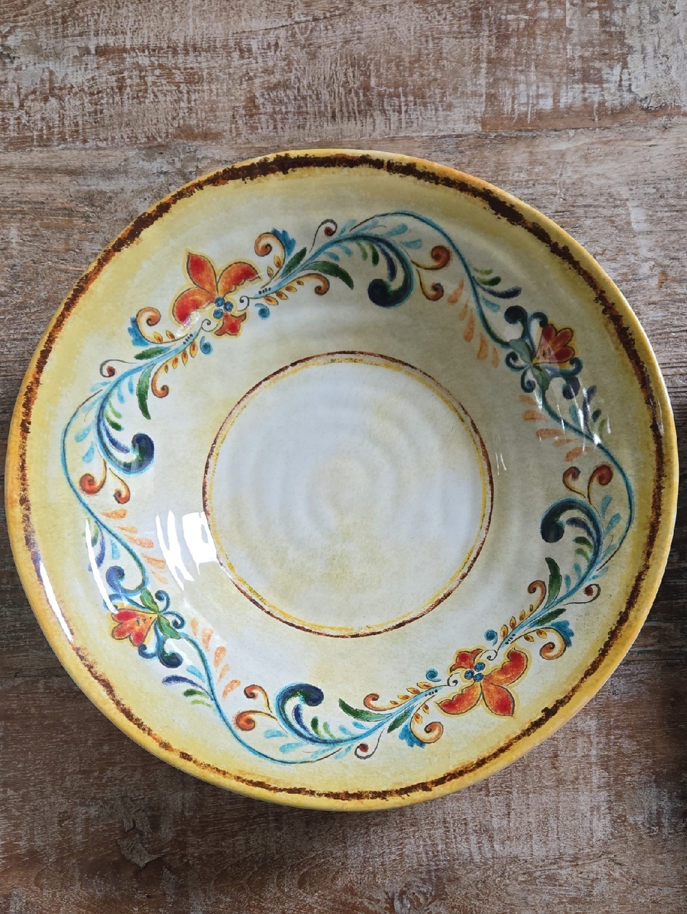 NWT Supreme Housewares Tuscany Melamine Large 16" Serving Bowl (BIN 010)